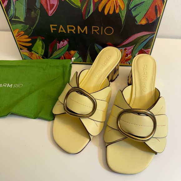 New-Farm Rio 
Banana Yellow Daisy Heeled Mule - Picture 1 of 16